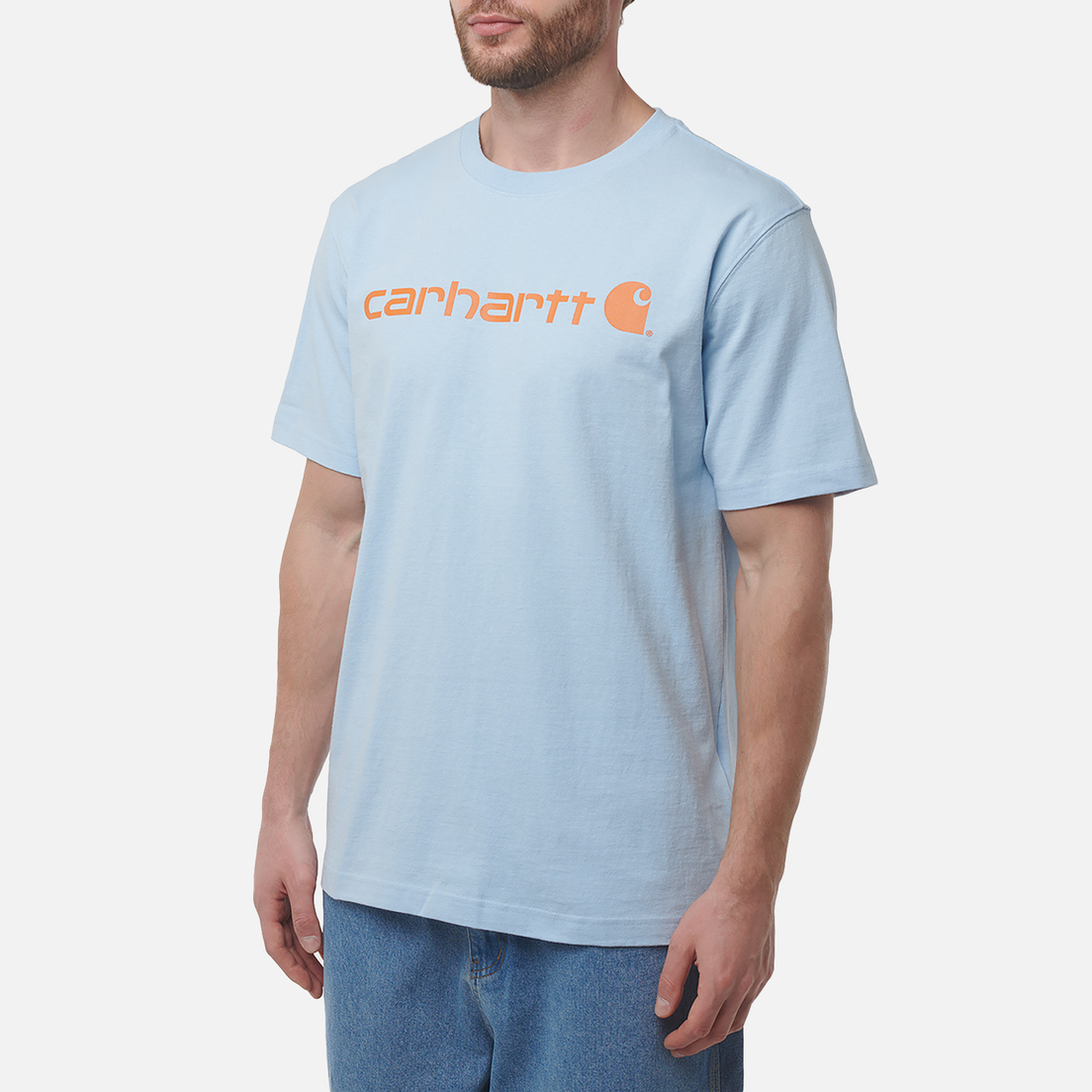 Carhartt Мужская футболка Relaxed Fit Heavyweight Logo Graphic