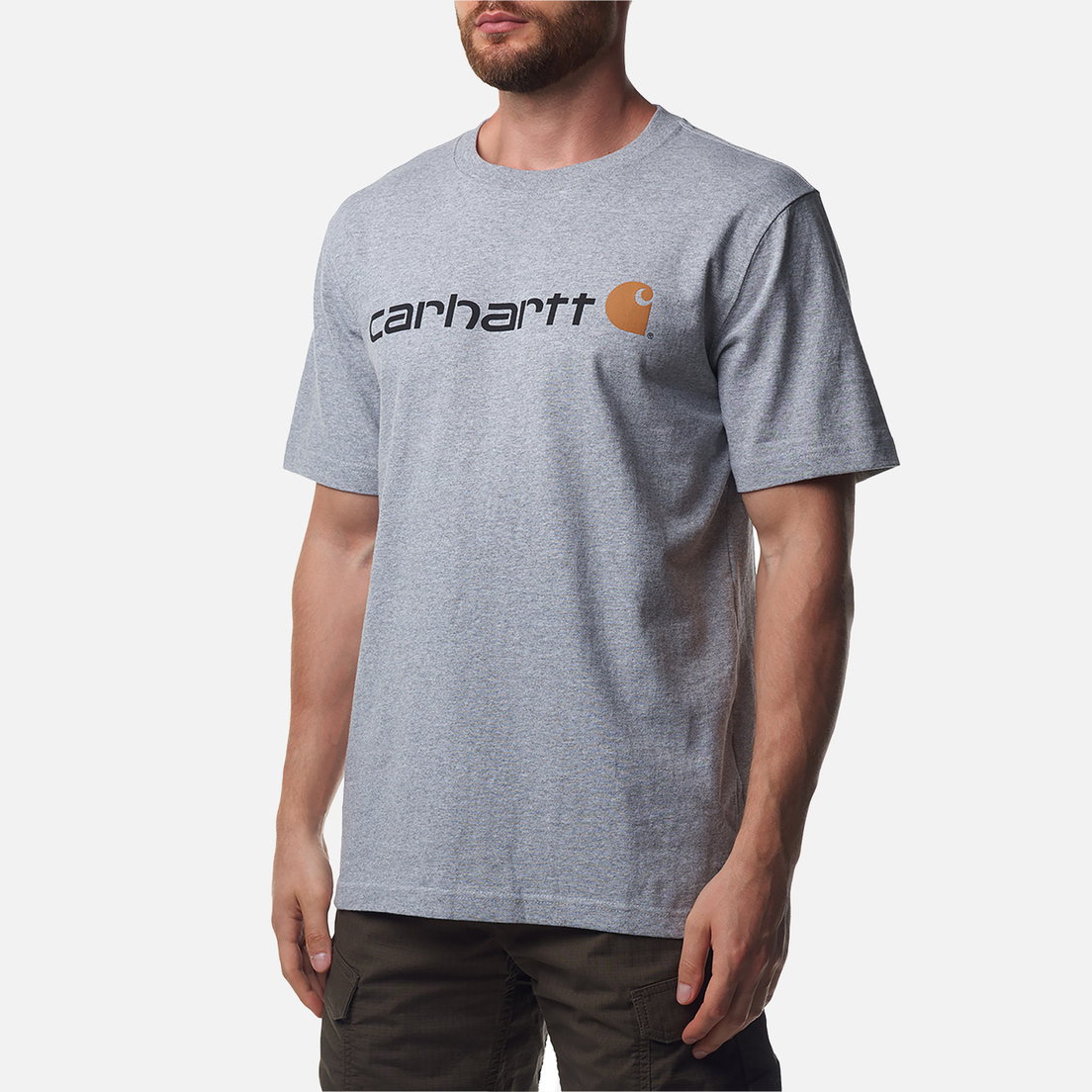 Carhartt Мужская футболка Relaxed Fit Heavyweight Logo Graphic