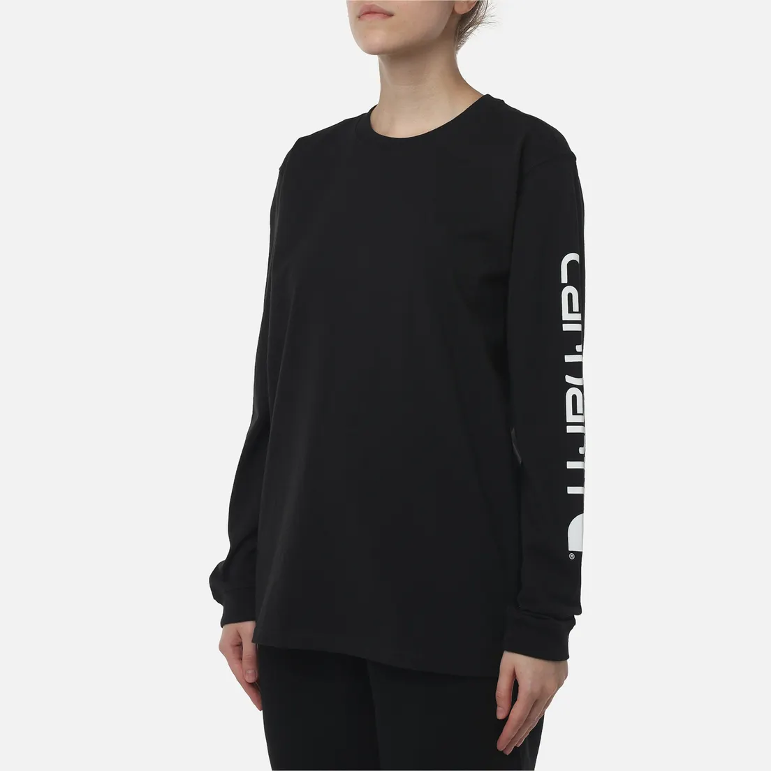 Carhartt Женский лонгслив Loose Fit Heavyweight Logo Sleeve Graphic