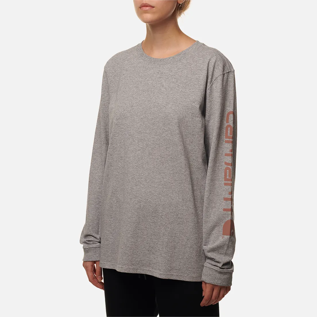 Carhartt Женский лонгслив Loose Fit Heavyweight Logo Sleeve Graphic