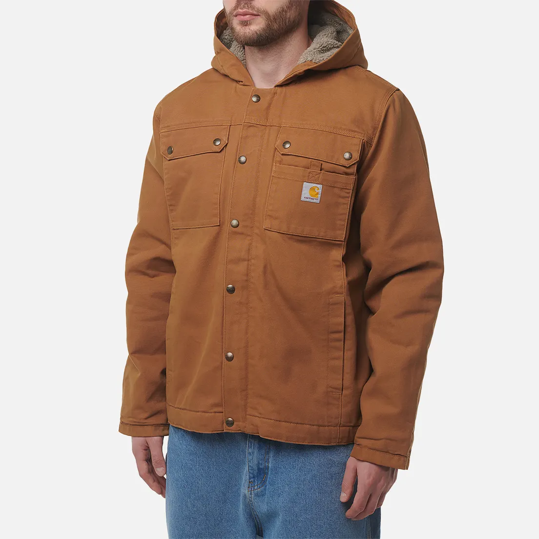 Carhartt Мужская демисезонная куртка Washed Duck Sherpa Lined Utility