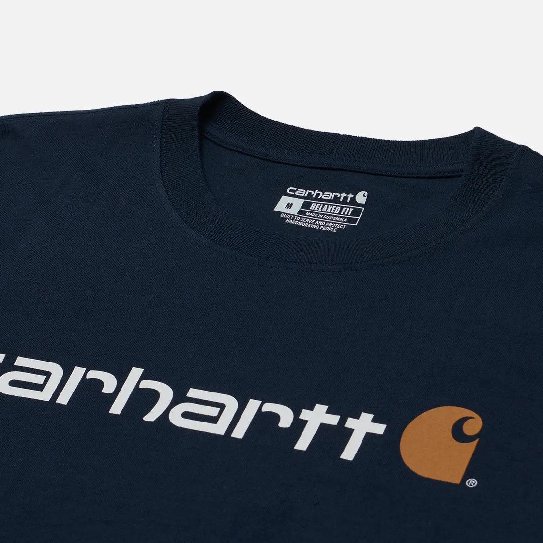 Carhartt Мужской лонгслив Relaxed Fit Heavyweight Logo Graphic