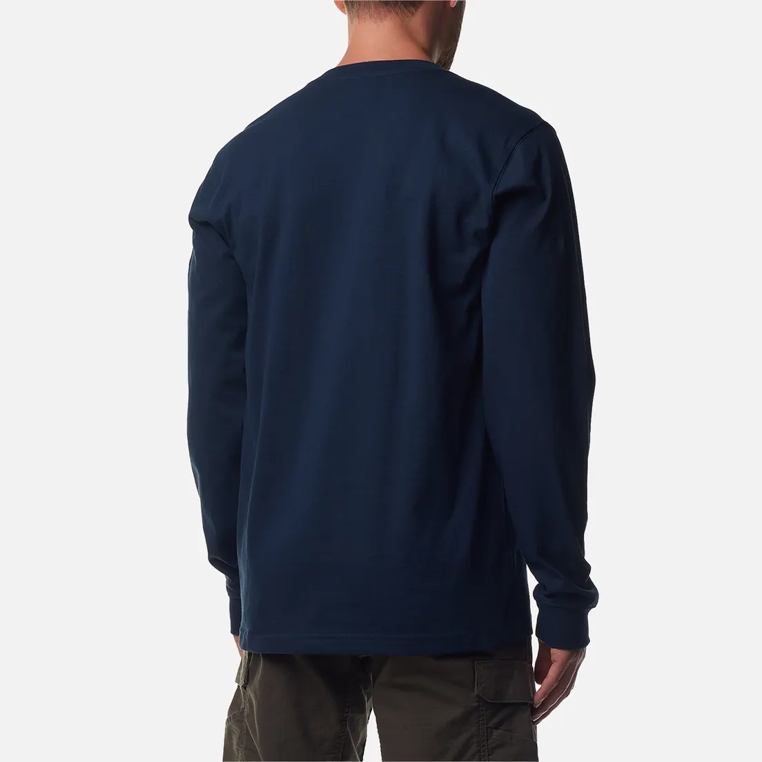 Carhartt Мужской лонгслив Relaxed Fit Heavyweight Logo Graphic