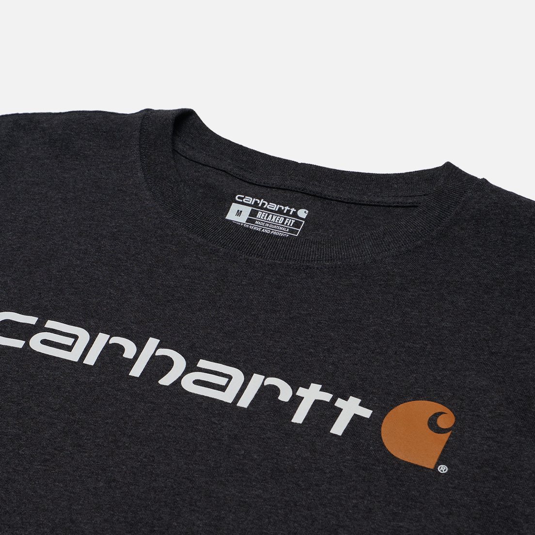 Carhartt Мужской лонгслив Relaxed Fit Heavyweight Logo Graphic