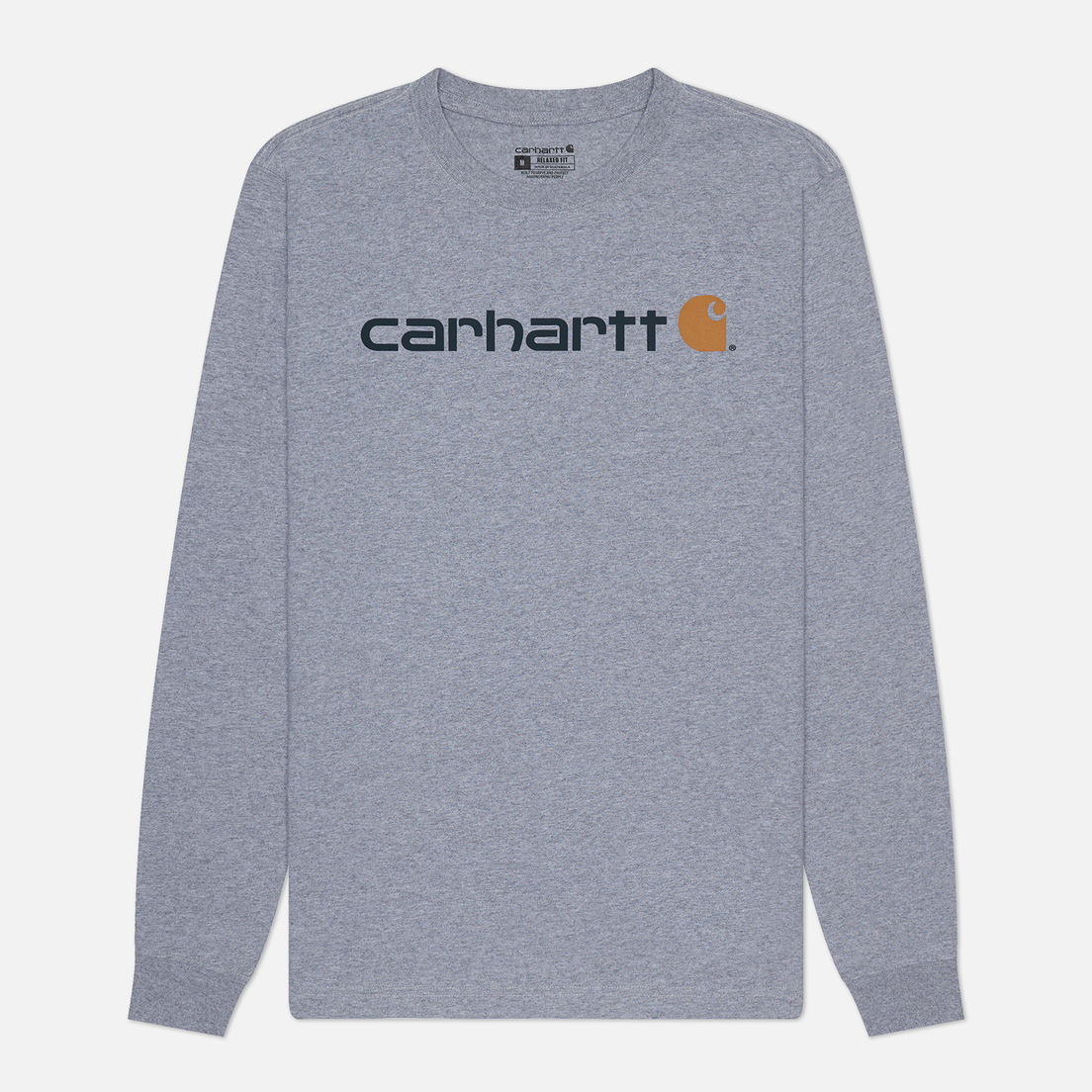 Carhartt Мужской лонгслив Relaxed Fit Heavyweight Logo Graphic