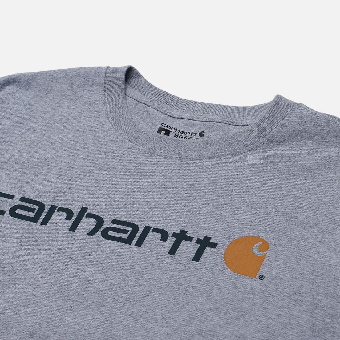 Carhartt Мужской лонгслив Relaxed Fit Heavyweight Logo Graphic