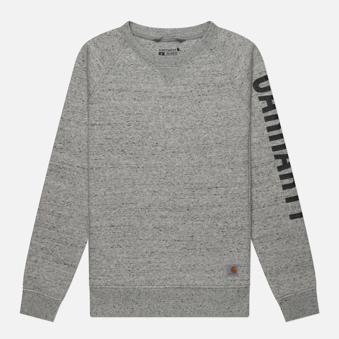 Carhartt Женская толстовка Relaxed Fit Midweight Crew Neck Block Logo Sleeve Graphic