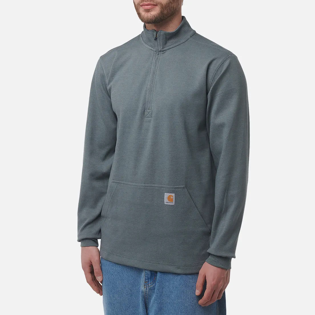 Carhartt Мужской лонгслив Relaxed Fit Heavyweight 1/2 Zip Thermal