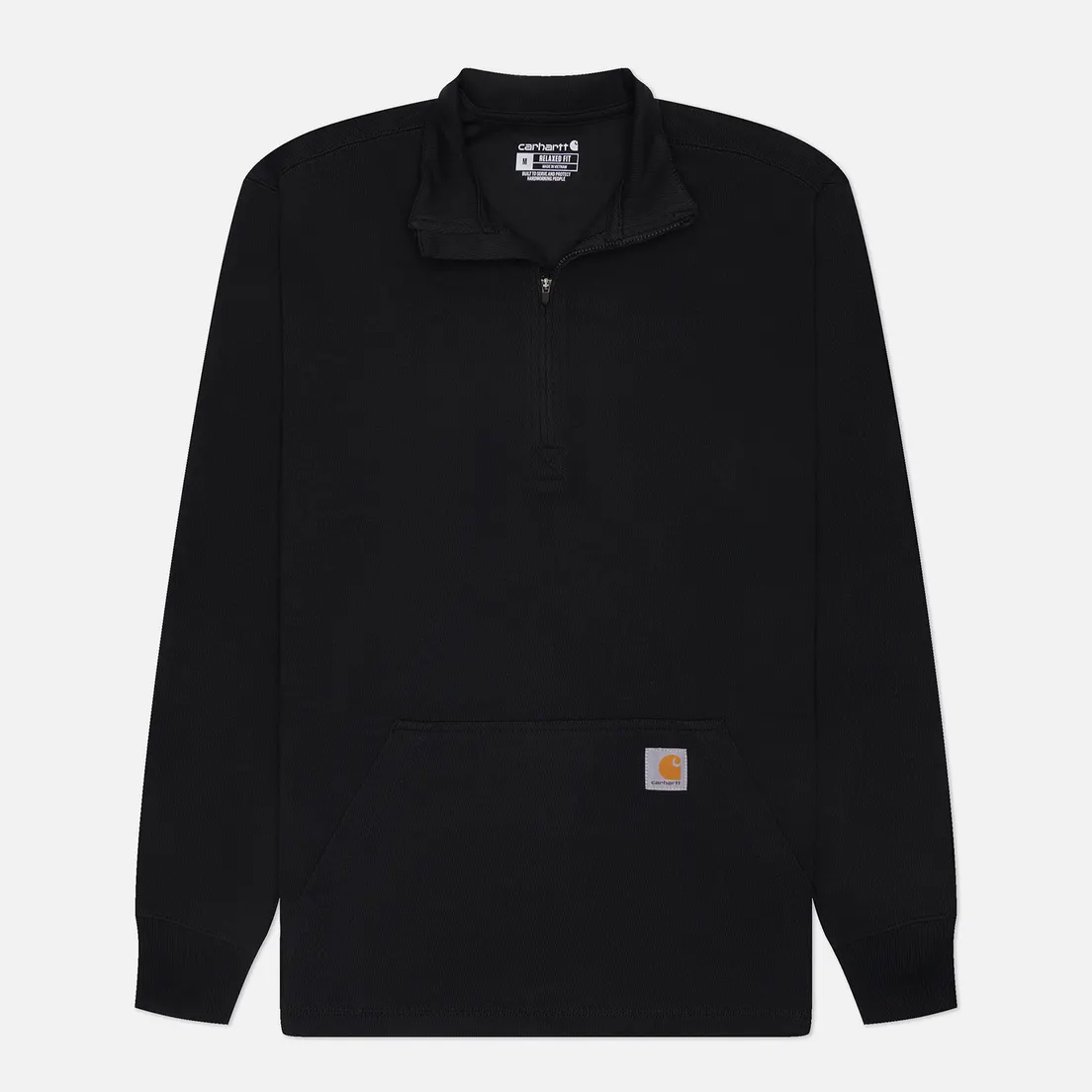 Carhartt Мужской лонгслив Relaxed Fit Heavyweight 1/2 Zip Thermal