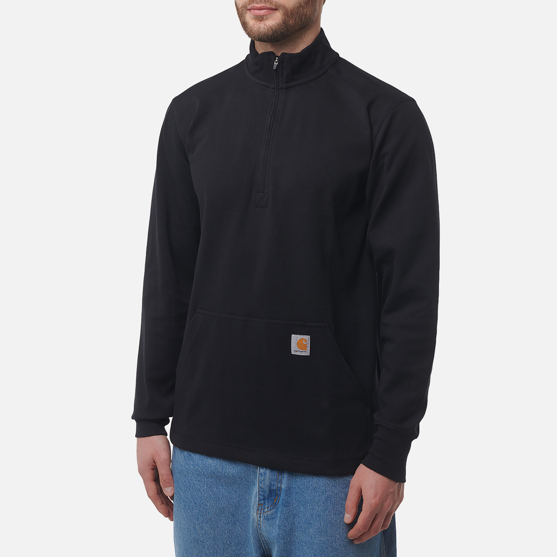Carhartt Мужской лонгслив Relaxed Fit Heavyweight 1/2 Zip Thermal