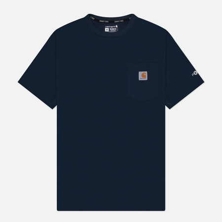 Мужская футболка Carhartt Force Relaxed Fit Midweight Pocket цвет синий размер S 3850₽