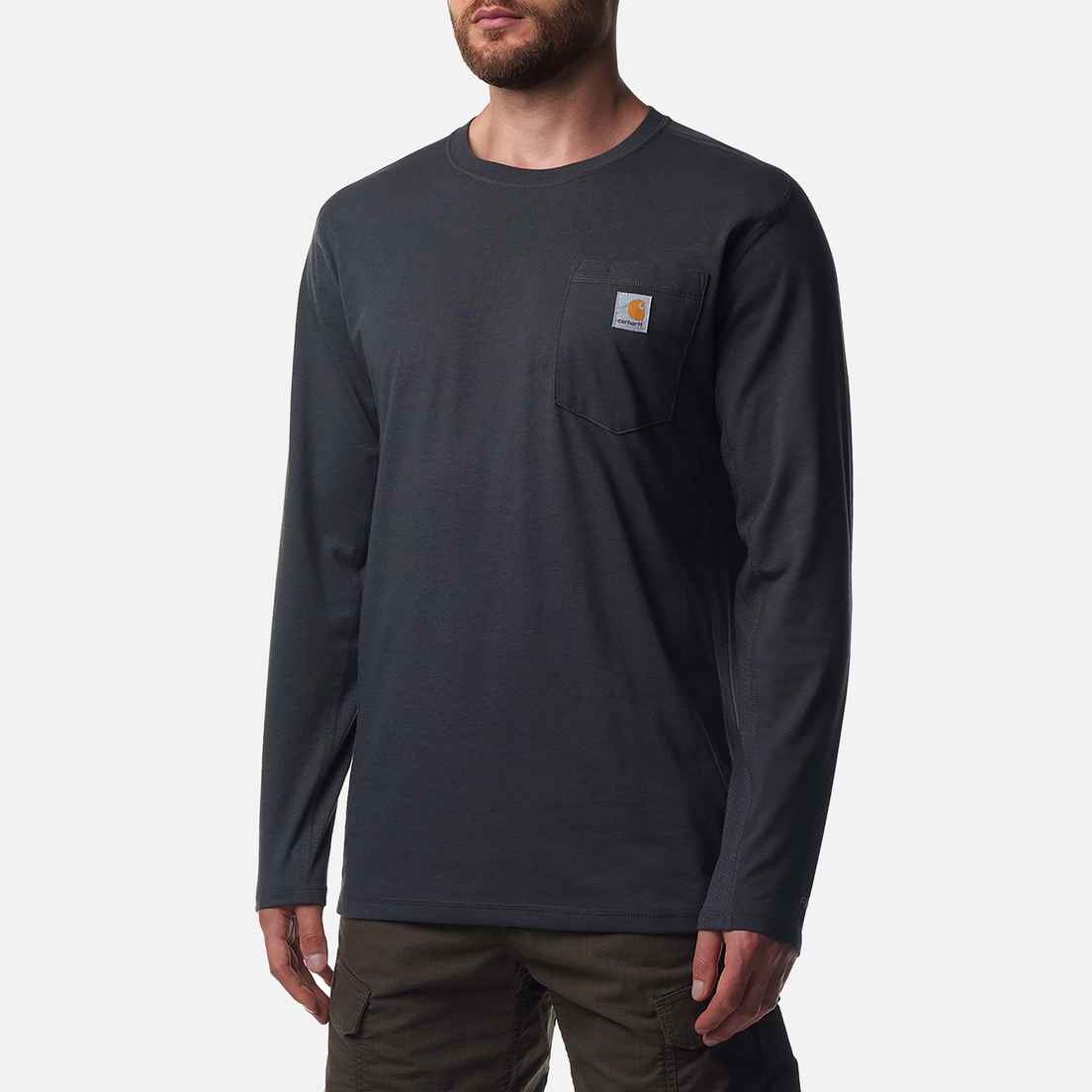 Carhartt Мужской лонгслив Force Relaxed Fit Midweight Pocket