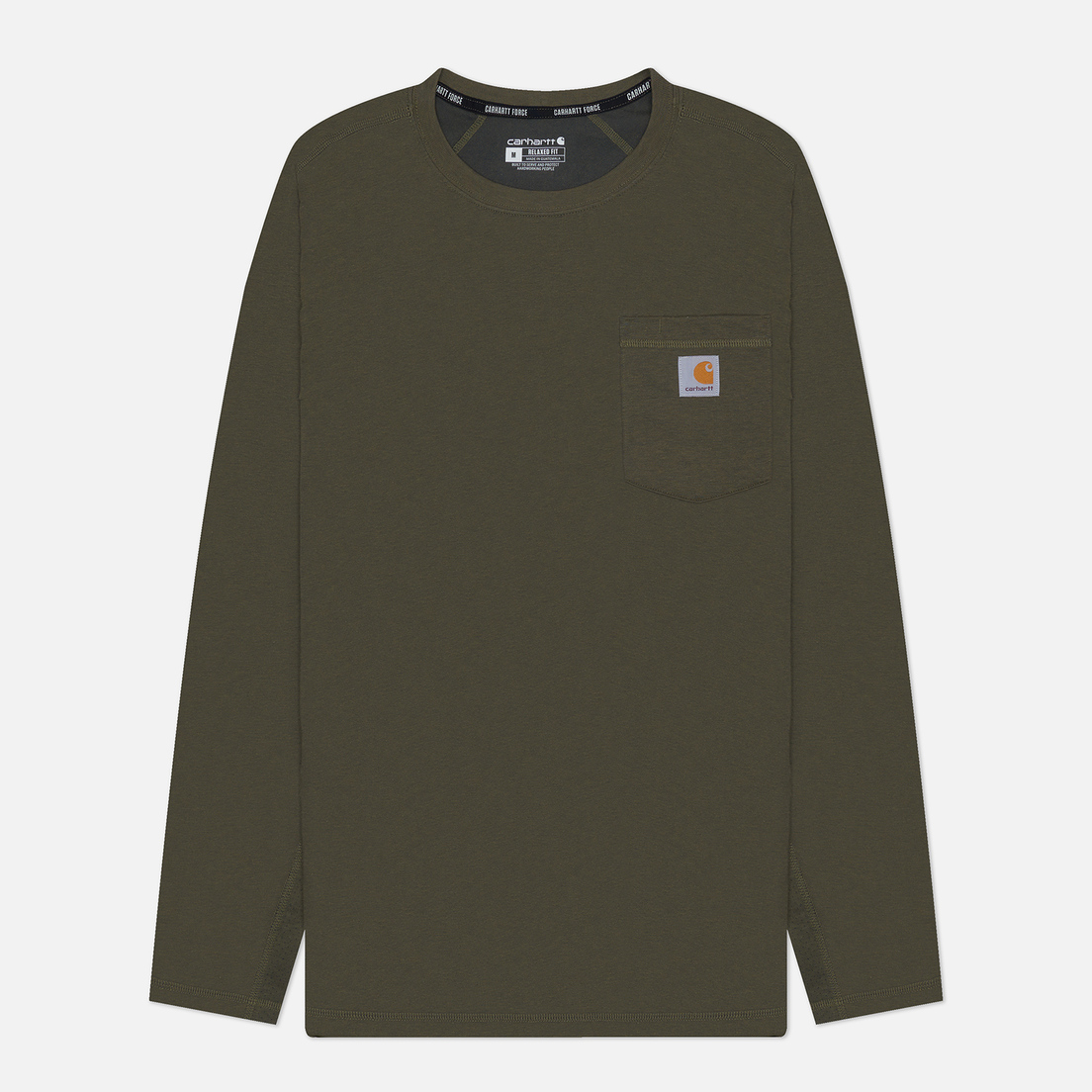 Carhartt Мужской лонгслив Force Relaxed Fit Midweight Pocket