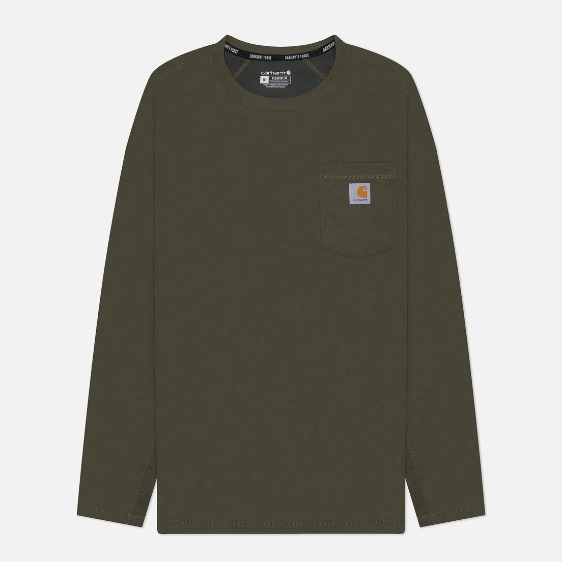 Carhartt Мужской лонгслив Force Relaxed Fit Midweight Pocket