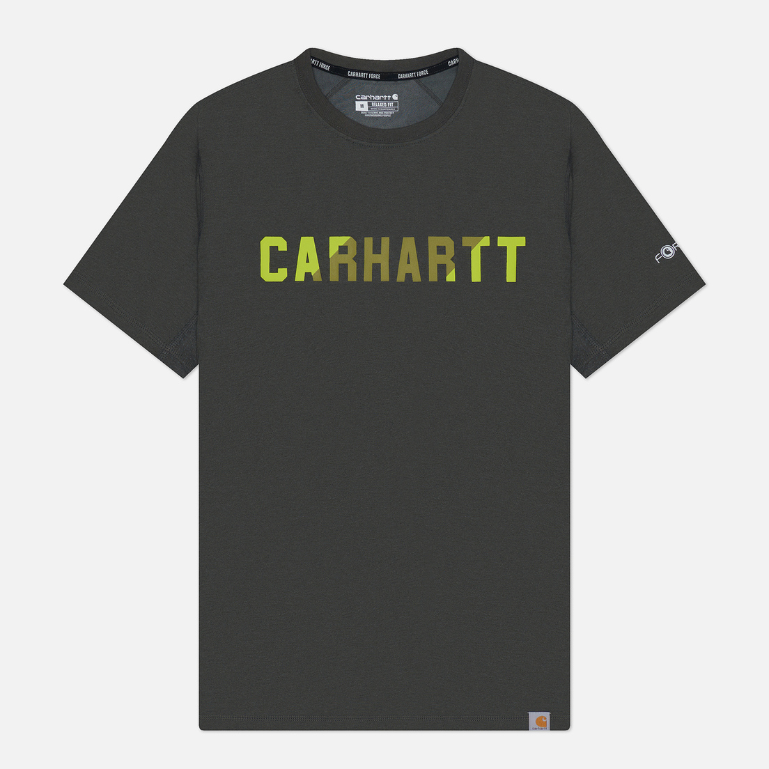 Carhartt Мужская футболка Force Relaxed Fit Midweight Block Logo Graphic