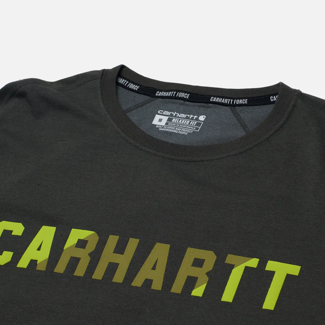 Carhartt Мужская футболка Force Relaxed Fit Midweight Block Logo Graphic