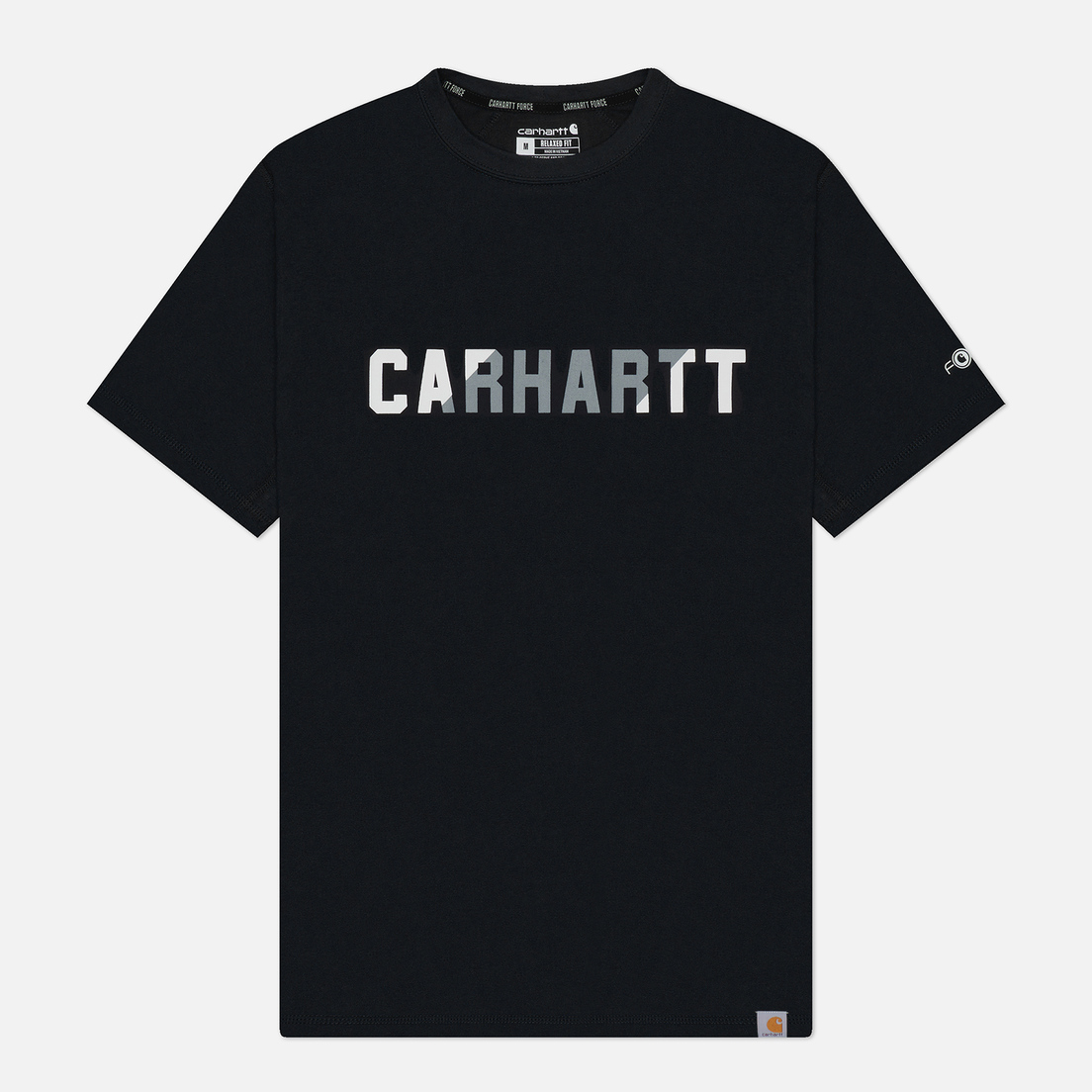 Carhartt Мужская футболка Force Relaxed Fit Midweight Block Logo Graphic