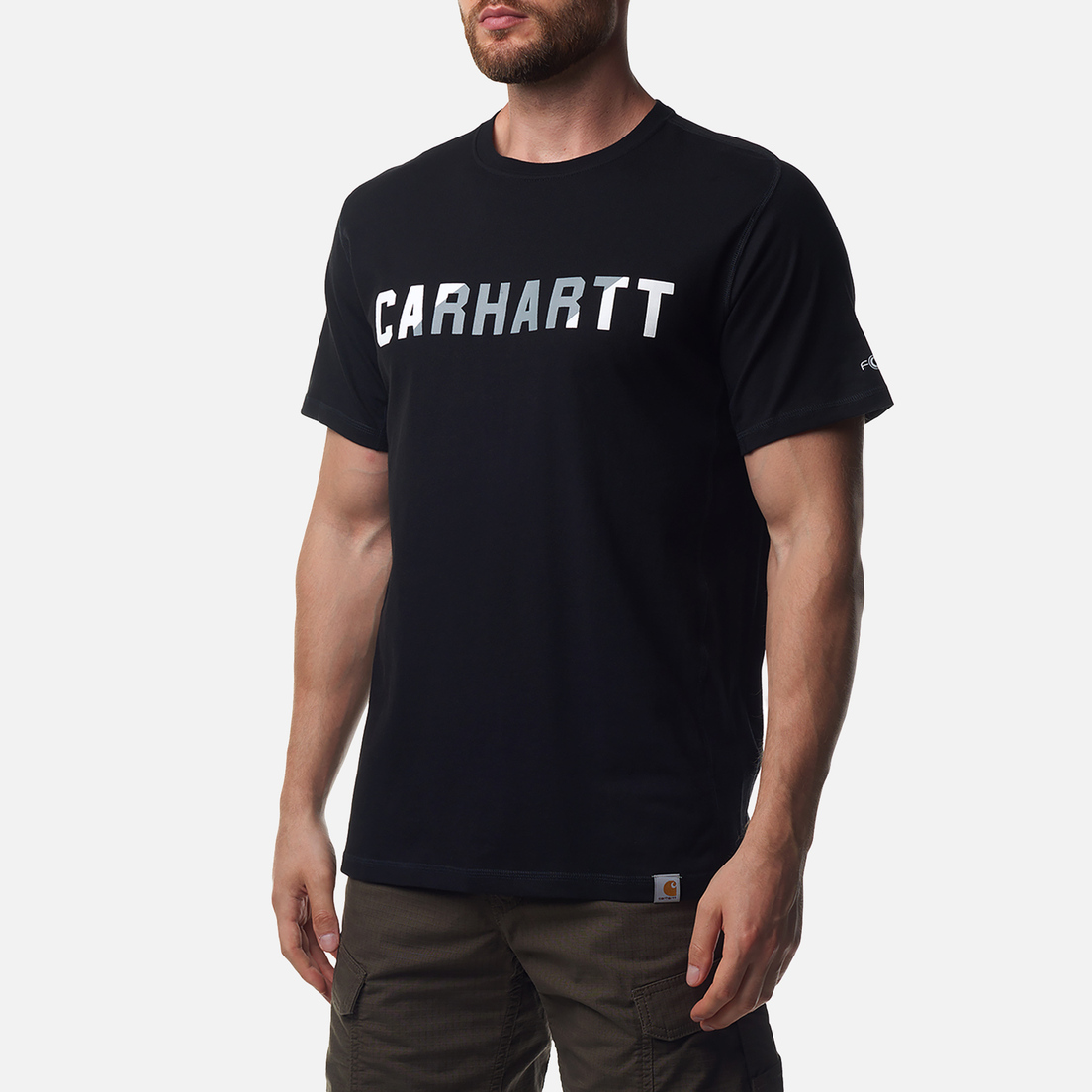 Carhartt Мужская футболка Force Relaxed Fit Midweight Block Logo Graphic