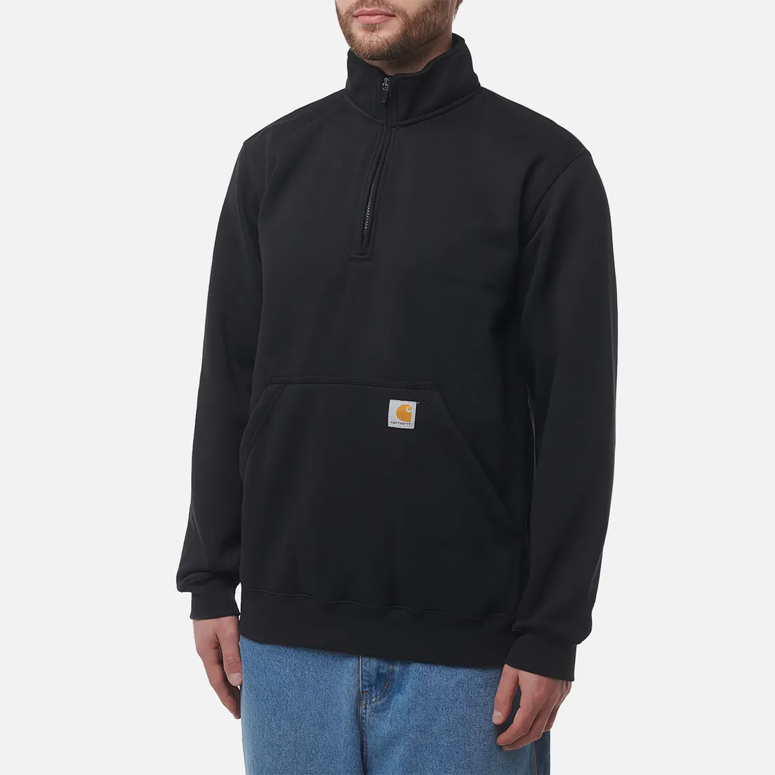 Carhartt Мужская толстовка Loose Fit Midweight Quarter-Zip Mock-Neck
