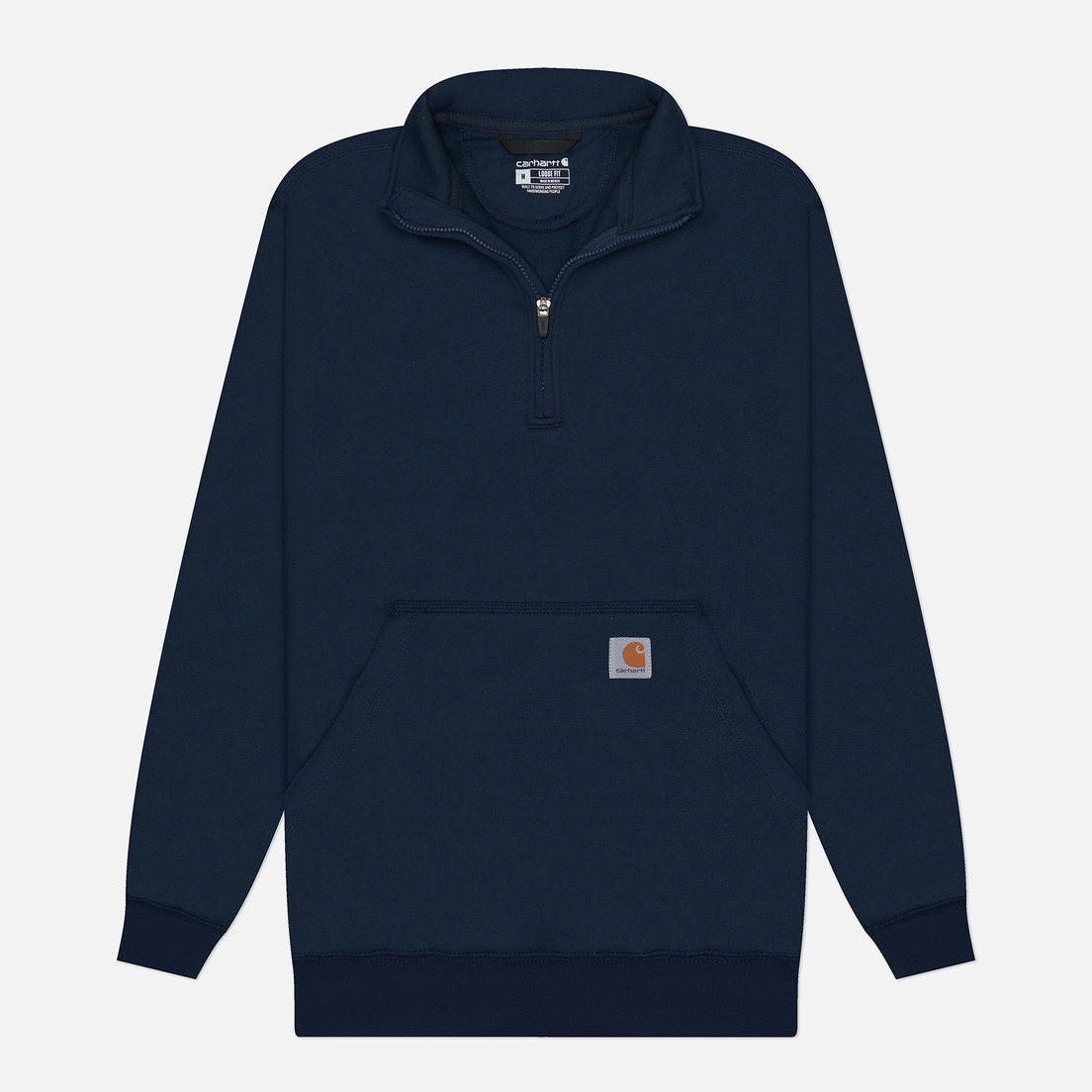 Carhartt Мужская толстовка Loose Fit Midweight Quarter-Zip Mock-Neck