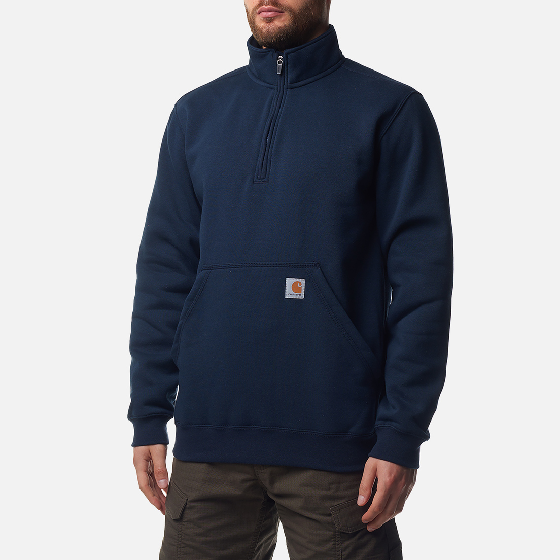 Carhartt Мужская толстовка Loose Fit Midweight Quarter-Zip Mock-Neck