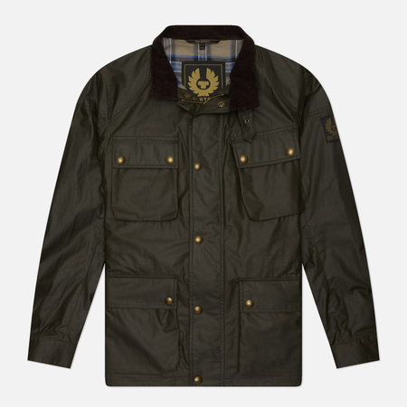 Мужская демисезонная куртка Belstaff Fieldmaster Icon, цвет оливковый, размер 52