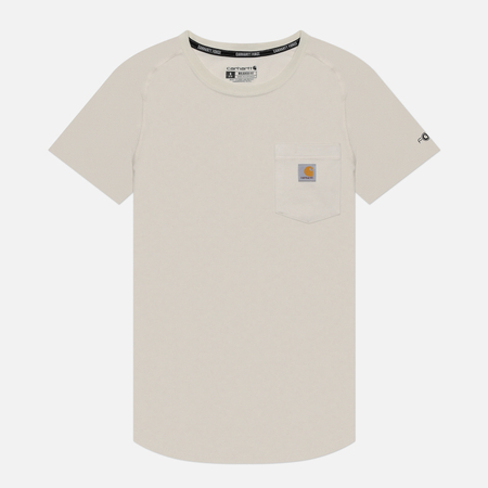 Женская футболка Carhartt Force Relaxed Fit Midweight Pocket цвет бежевый размер M 3850₽