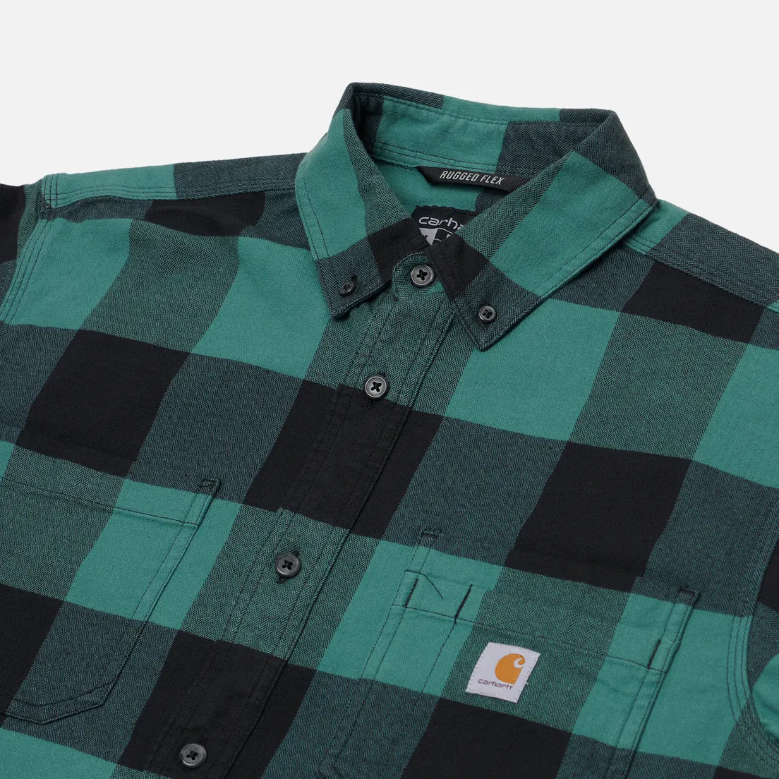 Carhartt Мужская рубашка Rugged Flex Relaxed Fit Midweight Flannel Plaid