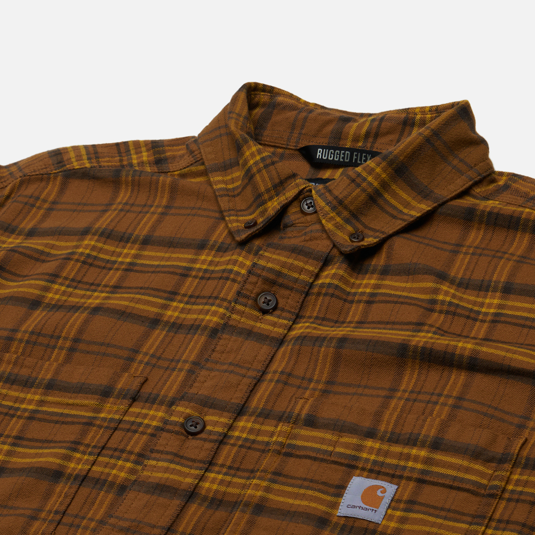 Carhartt Мужская рубашка Rugged Flex Relaxed Fit Midweight Flannel Plaid