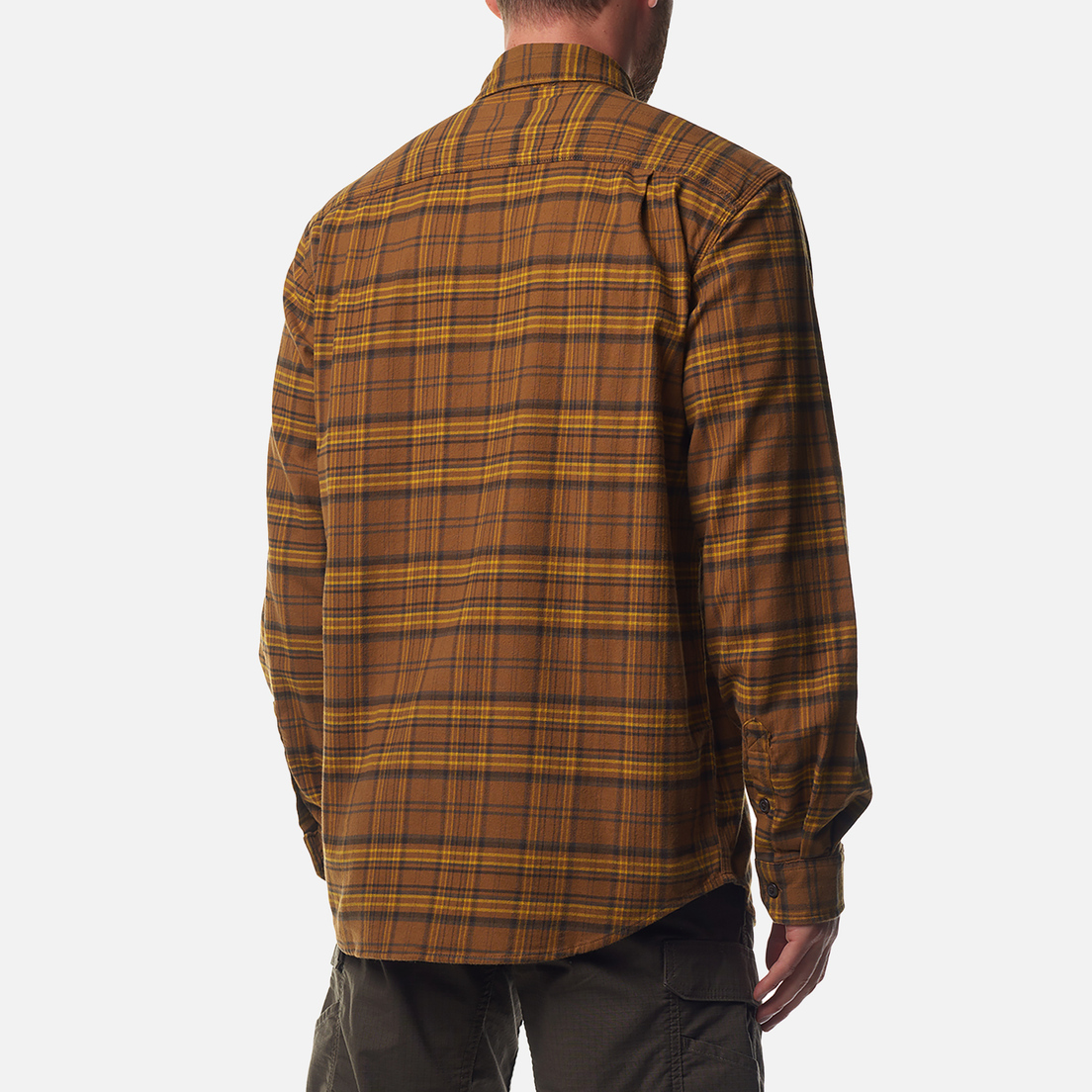 Carhartt Мужская рубашка Rugged Flex Relaxed Fit Midweight Flannel Plaid