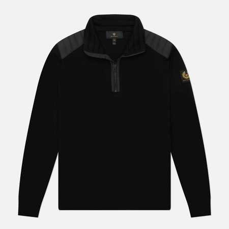Мужской свитер Belstaff Kilmington Quarter Zip, цвет чёрный, размер M