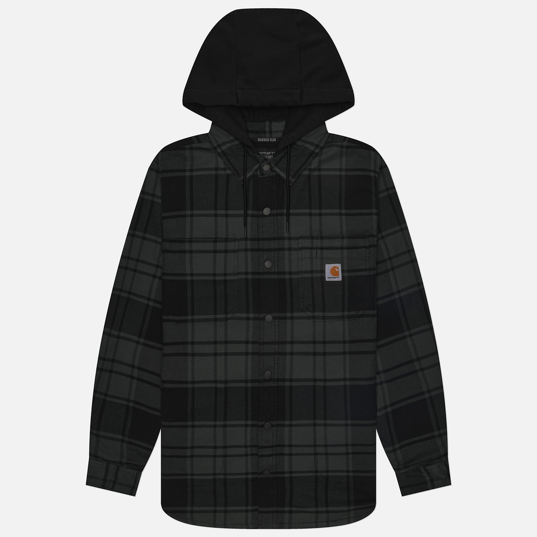 Carhartt Мужская рубашка Rugged Flex Relaxed Fit Flannel Fleece Lined Hooded