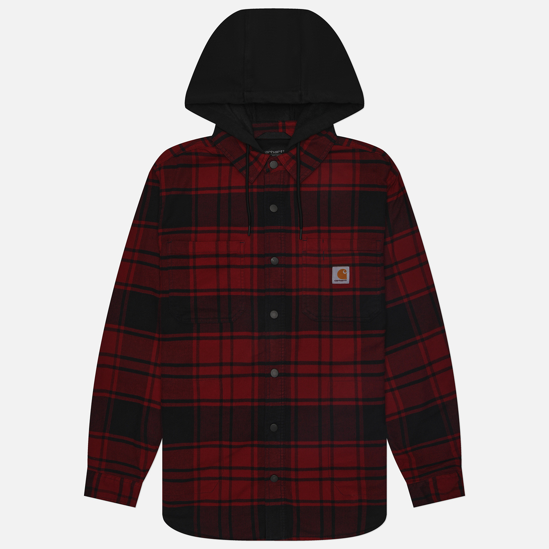 Carhartt Мужская рубашка Rugged Flex Relaxed Fit Flannel Fleece Lined Hooded