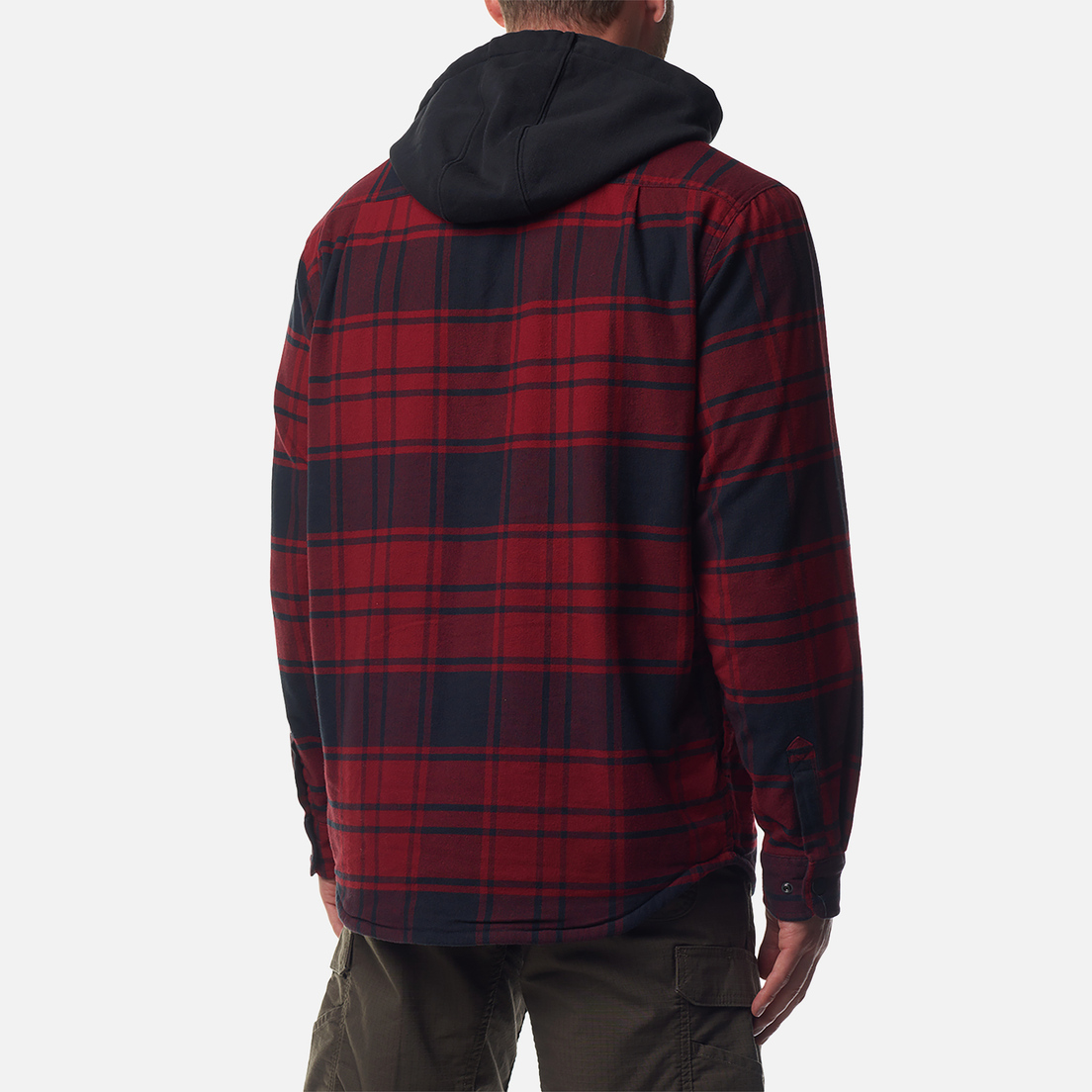 Carhartt Мужская рубашка Rugged Flex Relaxed Fit Flannel Fleece Lined Hooded