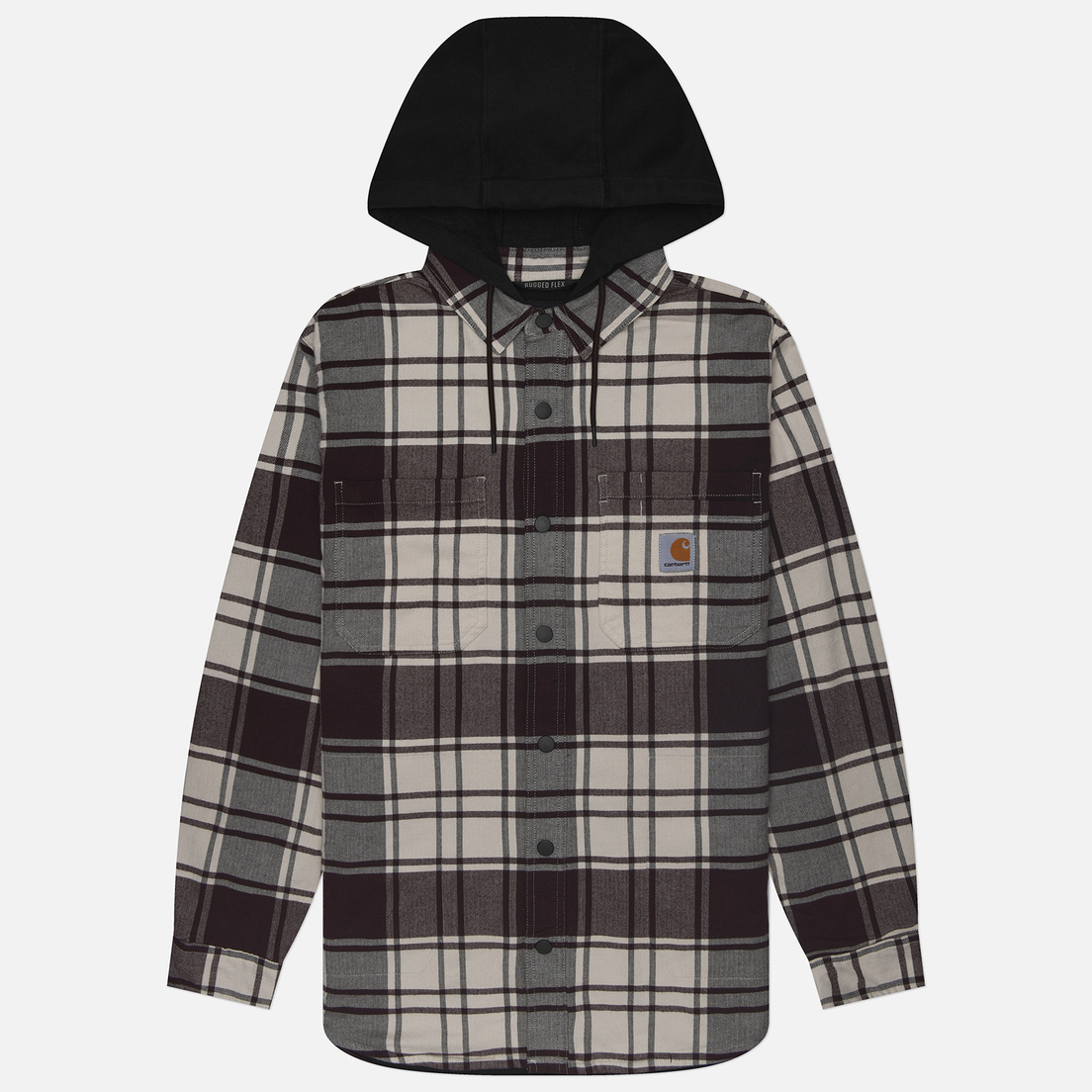 Carhartt Мужская рубашка Rugged Flex Relaxed Fit Flannel Fleece Lined Hooded