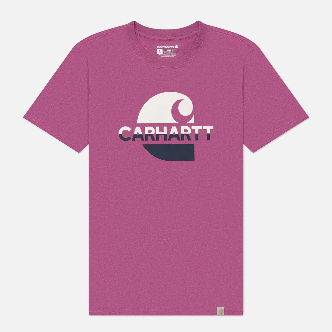 Carhartt Женская футболка Loose Fit Heavyweight Feded C Graphic