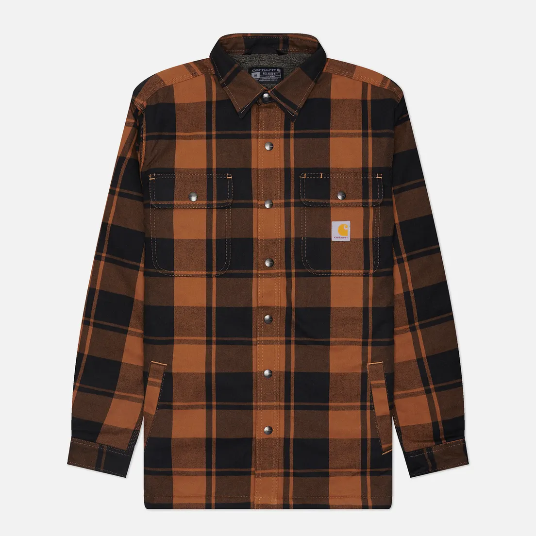 Carhartt Мужская рубашка Relaxed Fit Heavyweight Flannel Overshirt