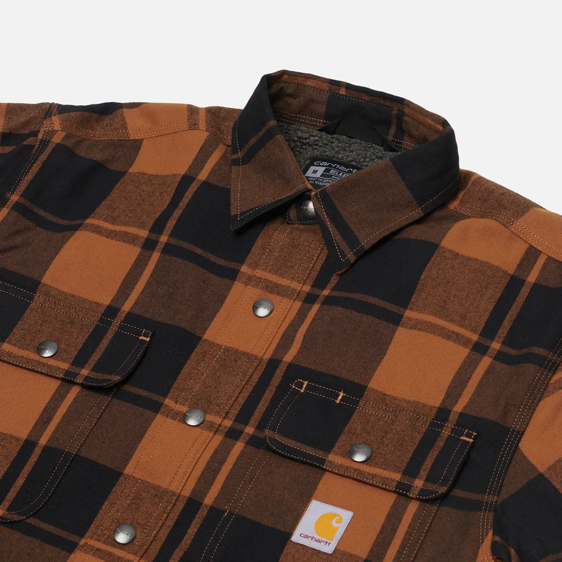Carhartt Мужская рубашка Relaxed Fit Heavyweight Flannel Overshirt
