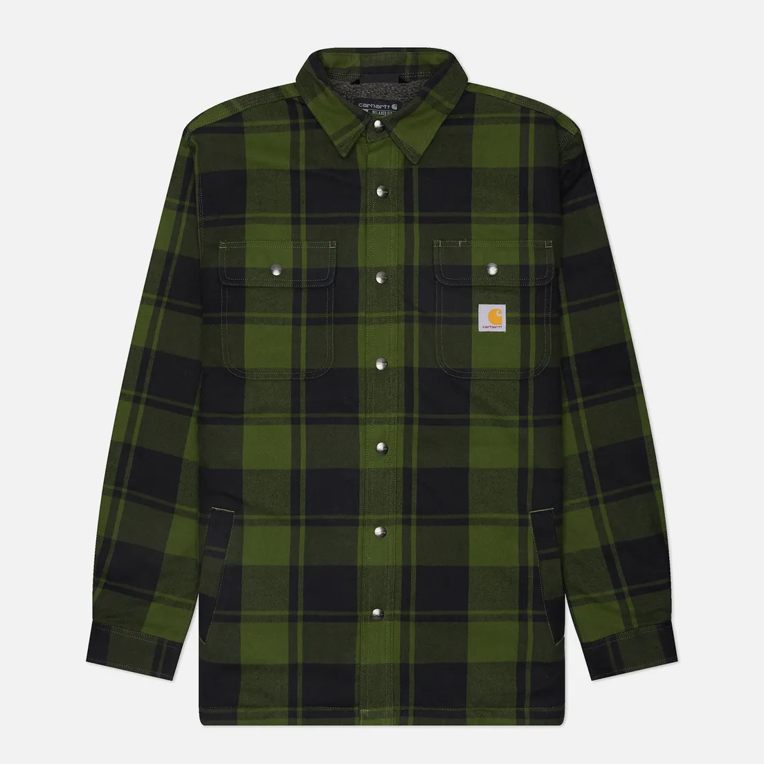Carhartt Мужская рубашка Relaxed Fit Heavyweight Flannel Overshirt