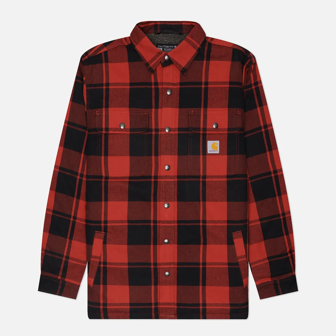 Carhartt Мужская рубашка Relaxed Fit Heavyweight Flannel Overshirt