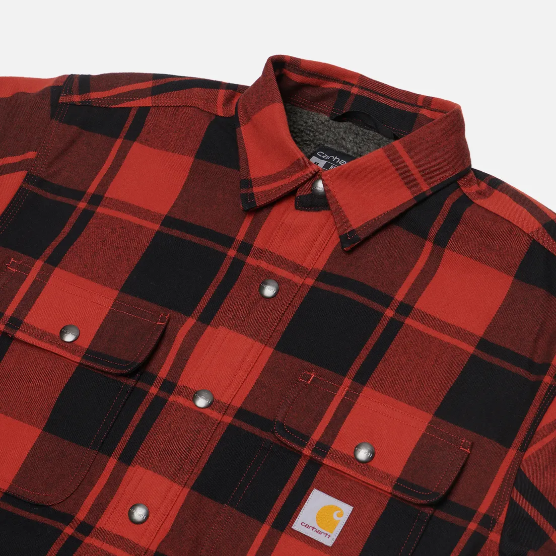 Carhartt Мужская рубашка Relaxed Fit Heavyweight Flannel Overshirt
