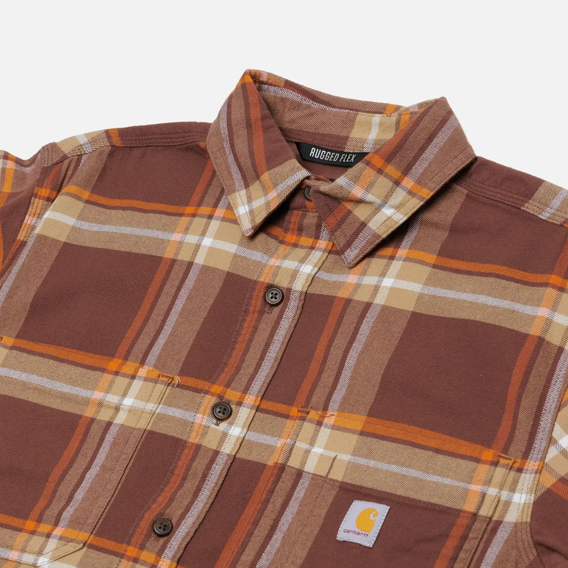 Carhartt Мужская рубашка Rugged Flex Relaxed Midweight Flannel Plaid