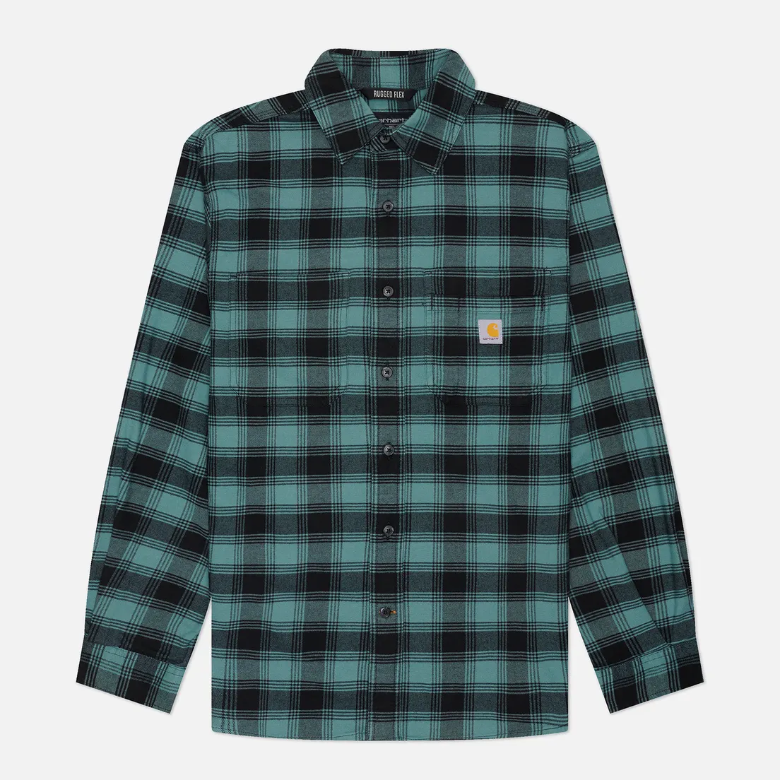 Carhartt Мужская рубашка Rugged Flex Relaxed Midweight Flannel Plaid