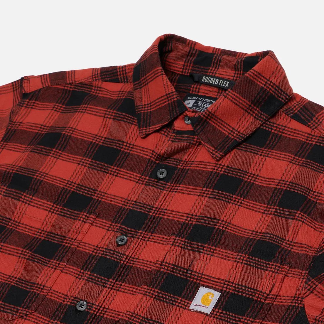 Carhartt Мужская рубашка Rugged Flex Relaxed Midweight Flannel Plaid