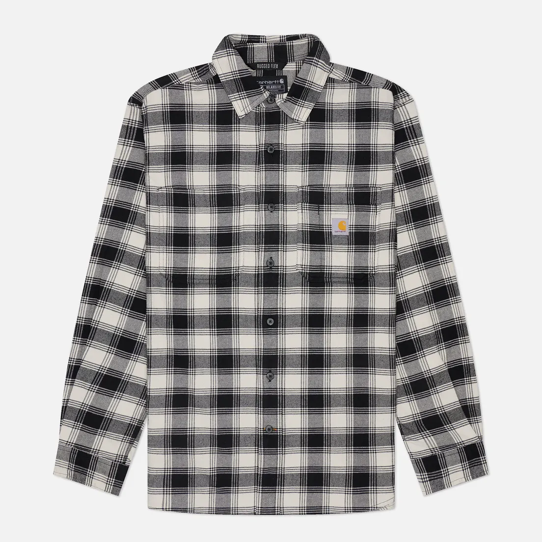 Carhartt Мужская рубашка Rugged Flex Relaxed Midweight Flannel Plaid