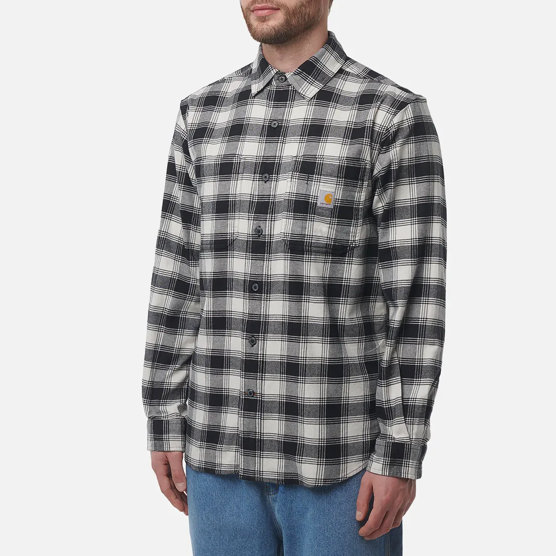 Carhartt Мужская рубашка Rugged Flex Relaxed Midweight Flannel Plaid