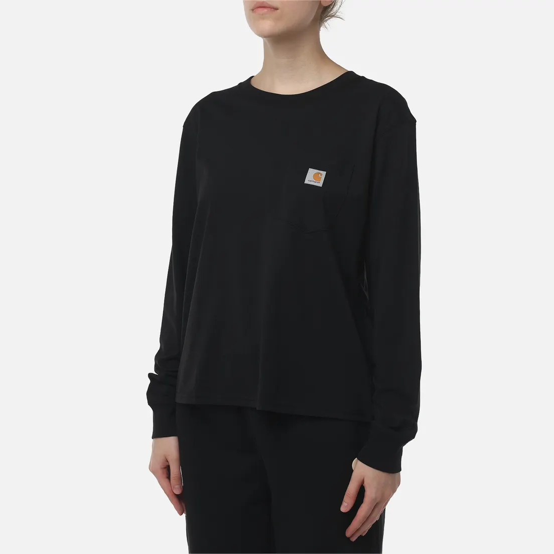 Carhartt Женский лонгслив Tencel Fiber Series Loose Fit Crew Neck Pocket