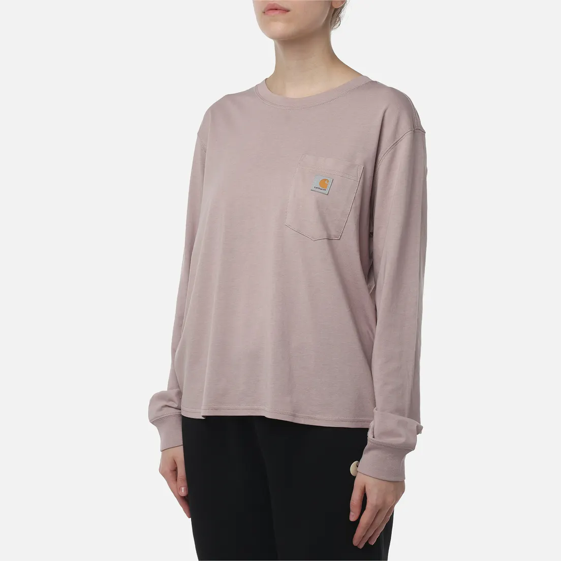 Carhartt Женский лонгслив Tencel Fiber Series Loose Fit Crew Neck Pocket