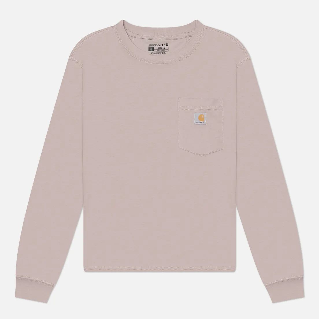 Carhartt Женский лонгслив Tencel Fiber Series Loose Fit Crew Neck Pocket