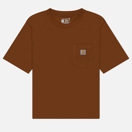 Женская футболка Carhartt Tencel Fiber Series Loose Fit Lightweight цвет коричневый размер M 3850₽